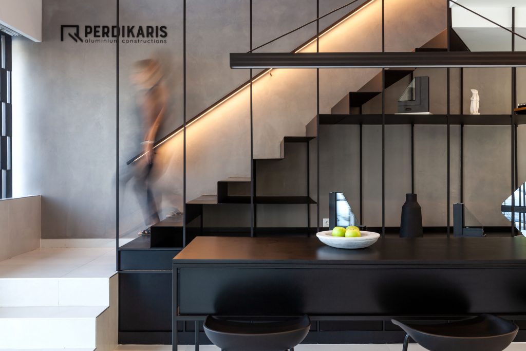 staircase and bookcase in one design