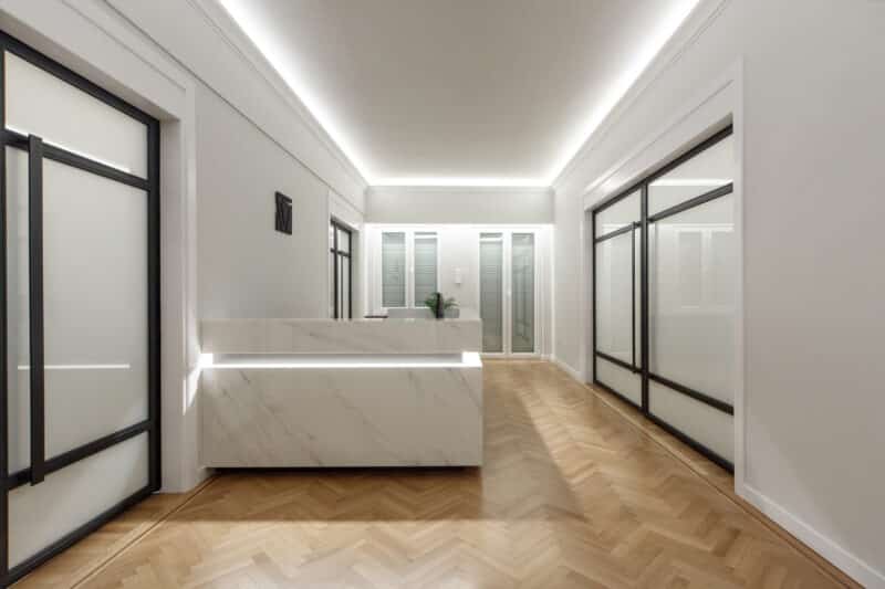 architectural design reception desk