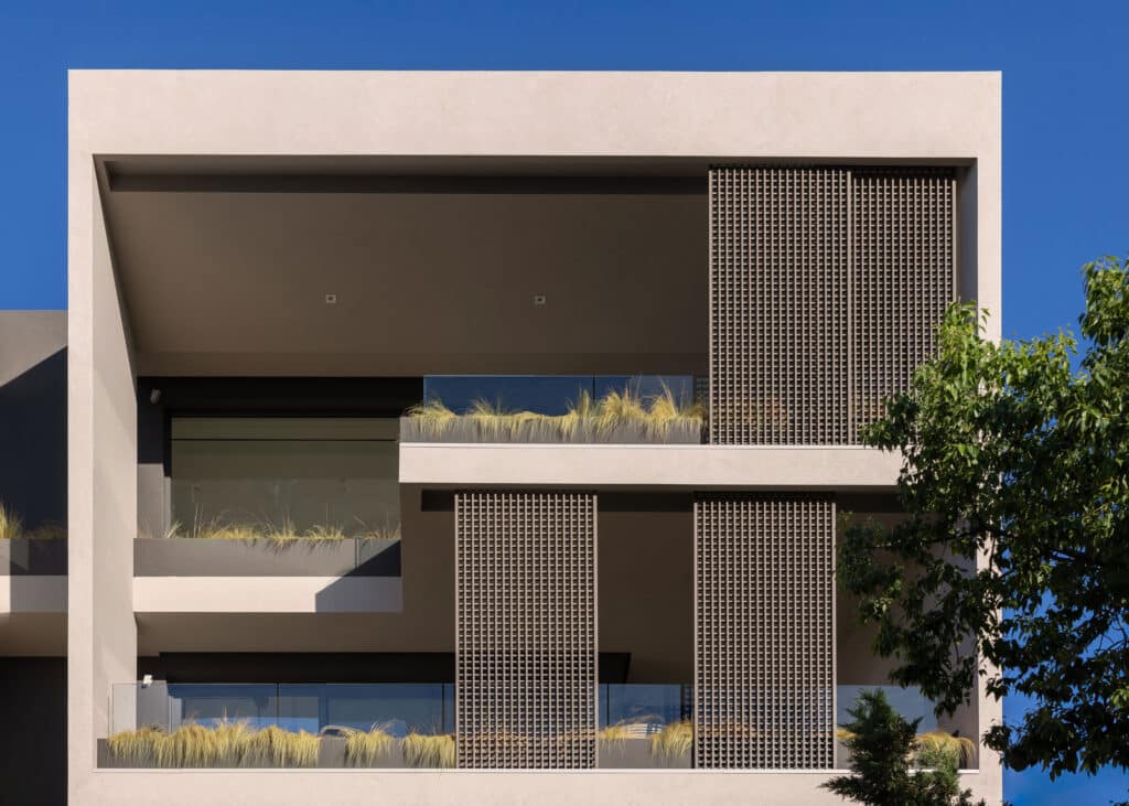 facade design residential building shutters