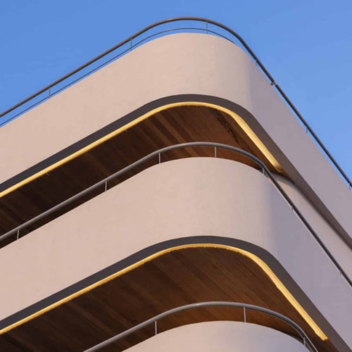 curved geometries melissia residential building