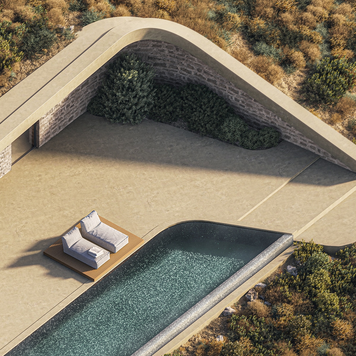 summer houses cave kea tzia island greece