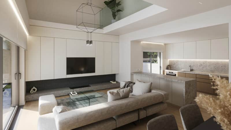 modern living room fireplace design 