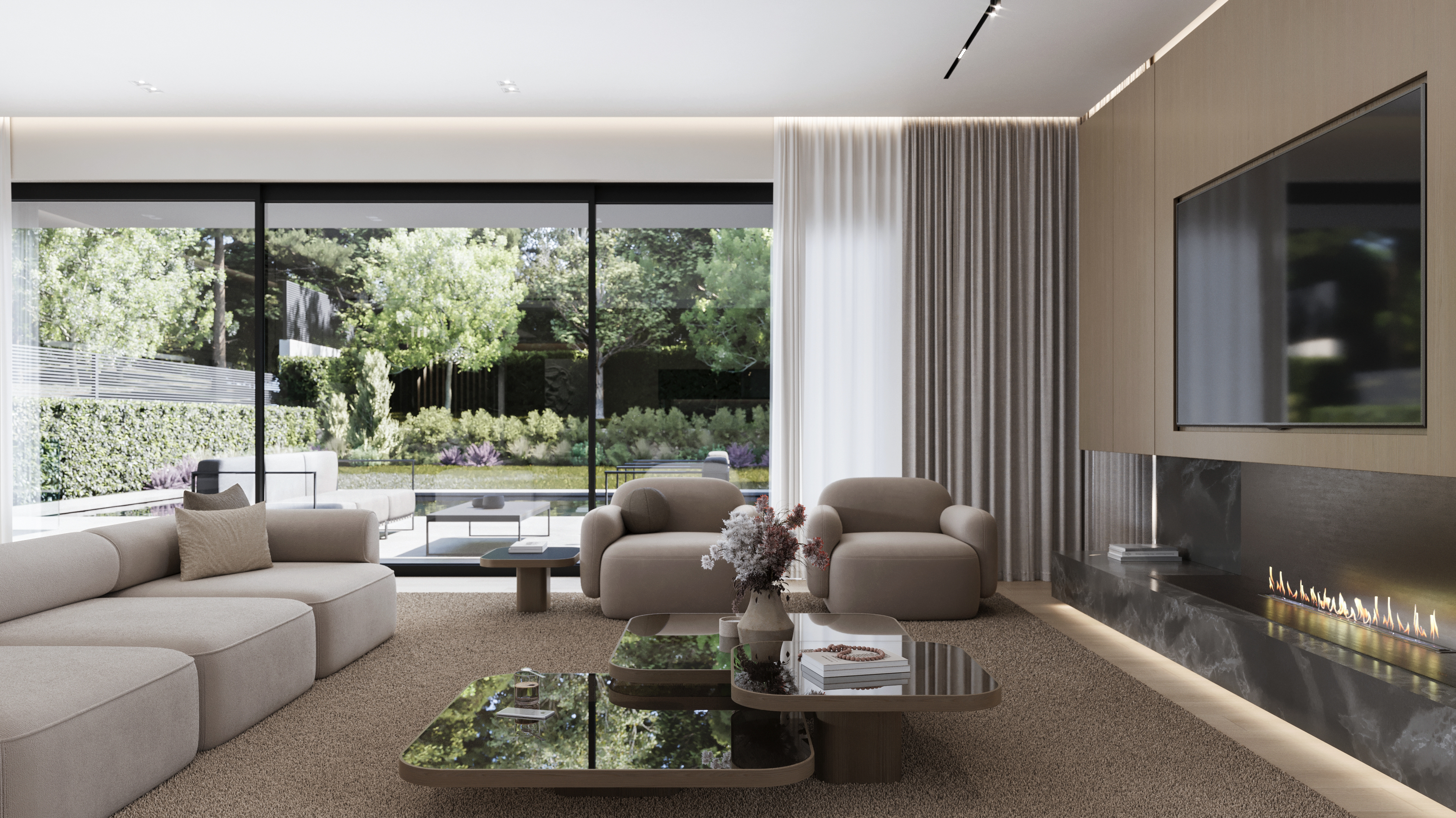 architectural office athens villa ekali living room