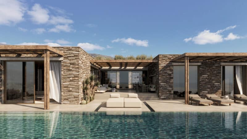 Villa in Tinos Exterior-Landspace View