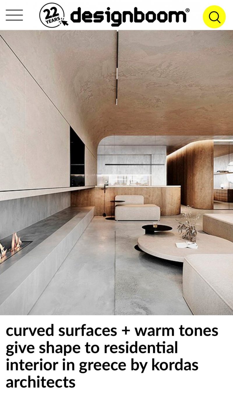 Magazine cover with a living room of a residence