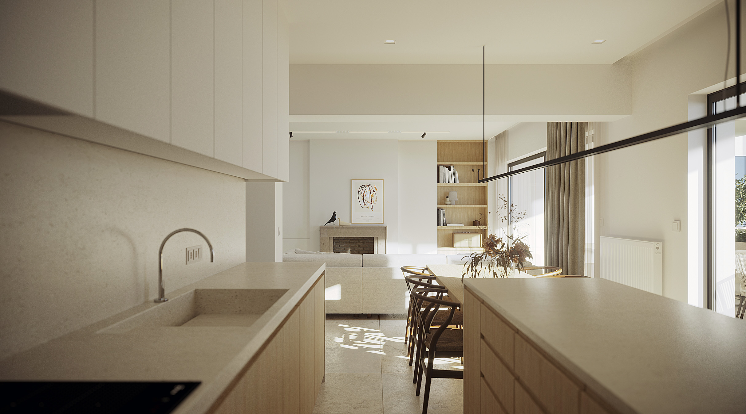 2 διαμέρισμα σχεδιασμός kitchen modern design wood luminous