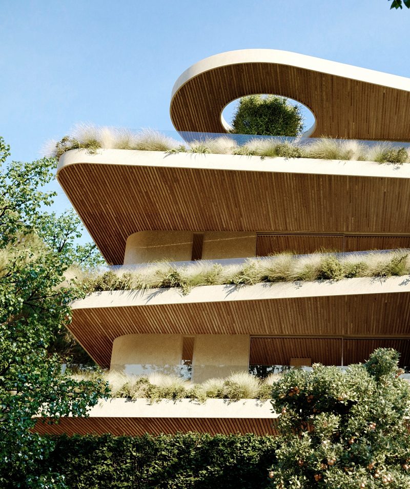 2 πολυκατοικία αρχιτέκτονας Κηφισιά Contemporary apartments wood details