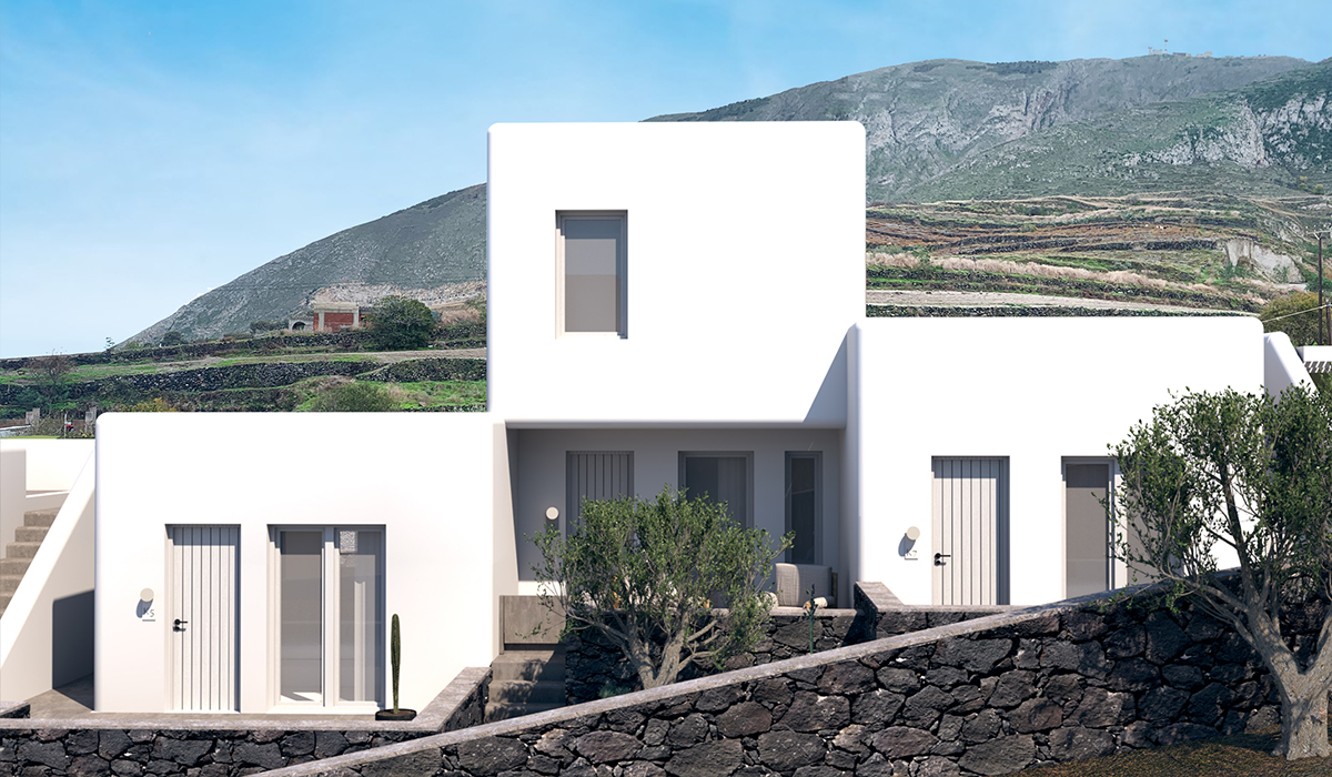 santorini minimal design houses